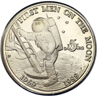 5 Dollars 20th Anniversary - First Men on the Moon back