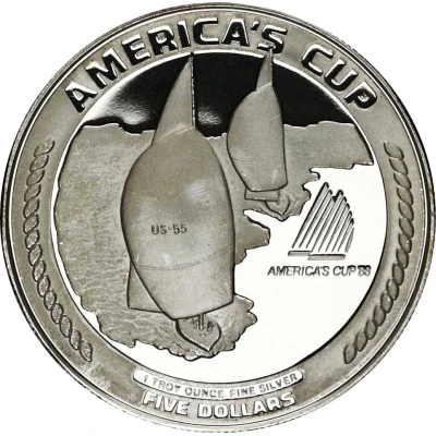 5 Dollars America's Cup back