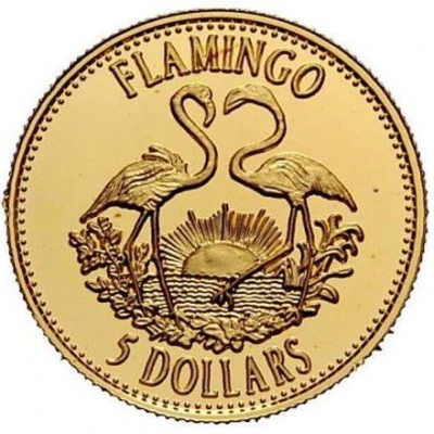 5 Dollars Bullion-Flamingo back