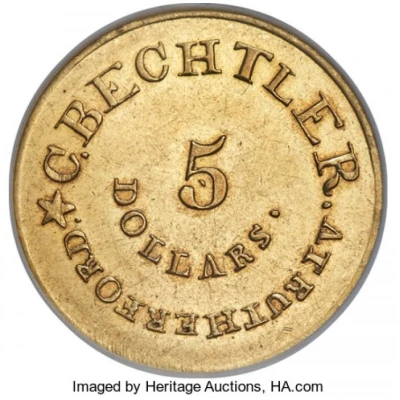 5 Dollars - C. Bechtler 140 G back