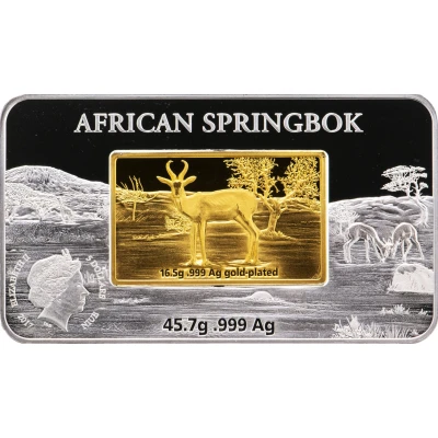 5 Dollars - Elizabeth II African Springbok front