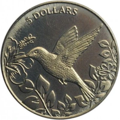 5 Dollars - Elizabeth II Bee Hummingbird back