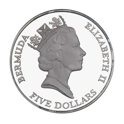 5 Dollars - Elizabeth II Bermudian Parliament front