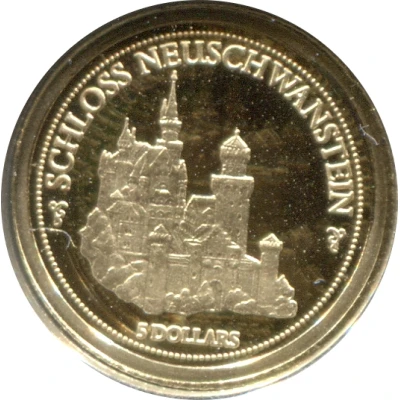 5 Dollars - Elizabeth II Castle Neuschwanstein back