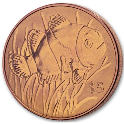 5 Dollars - Elizabeth II Clownfish back