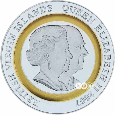 5 Dollars - Elizabeth II Diamond Wedding front