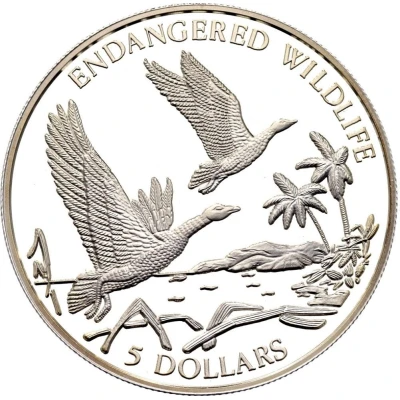 5 Dollars - Elizabeth II Endangered Wildlife back