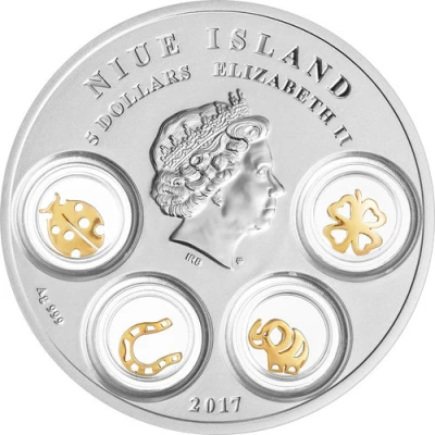 5 Dollars - Elizabeth II Good Luck Charms front
