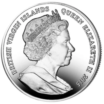 5 Dollars - Elizabeth II Heart of Roses front