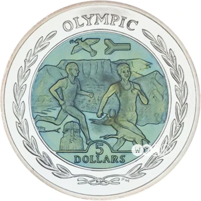 5 Dollars - Elizabeth II Olympics, Africa back