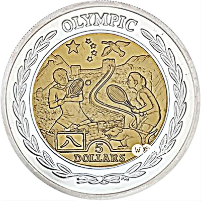 5 Dollars - Elizabeth II Olympics, Asia back