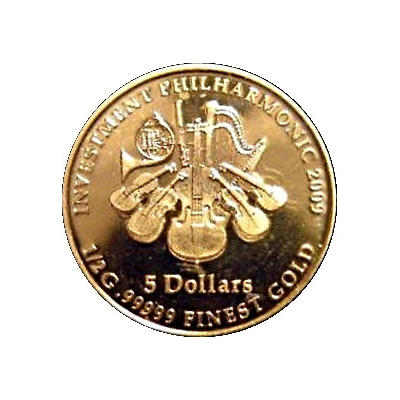 5 Dollars - Elizabeth II "Philarmonic" Coinage back