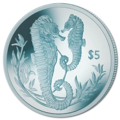 5 Dollars - Elizabeth II Seahorse back