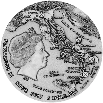 5 Dollars - Elizabeth II Spartacus front