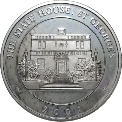 5 Dollars - Elizabeth II State House St. George's back