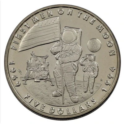 5 Dollars First Men on the Moon back