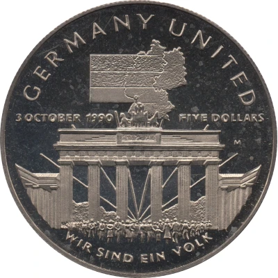 5 Dollars German Unification back