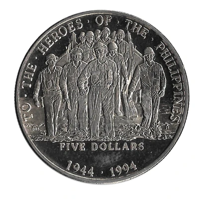 5 Dollars Heros of the Philippines back