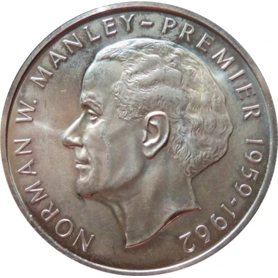 5 Dollars Norman W. Manley; silver; large type back