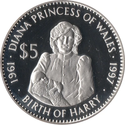 5 Dollars Princess Diana back