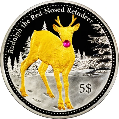 5 Dollars Rudolph the Rednosed Reindeer back