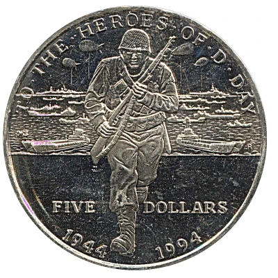 5 Dollars To the Heroes of D-Day - Normandy Invasion back