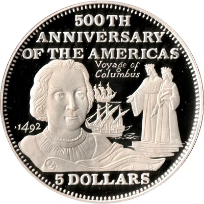 5 Dollars Voyage of Christopher Columbus back