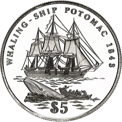 5 Dollars Whaling ship "Potomac" back