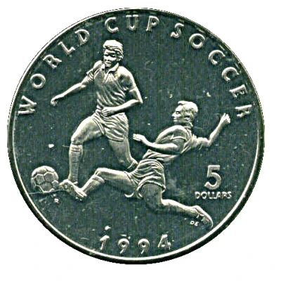 5 Dollars World Cup Soccer back