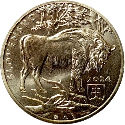 5 Euros European bison front