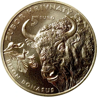 5 Euros European bison back