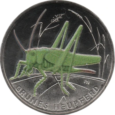 5 Euros Green grasshopper back