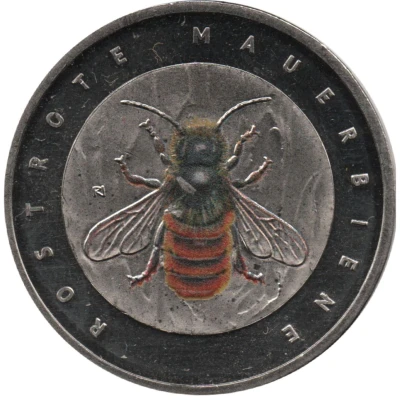 5 Euros Red Mason Bee back