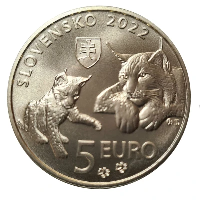 5 Euros The Eurasian lynx front