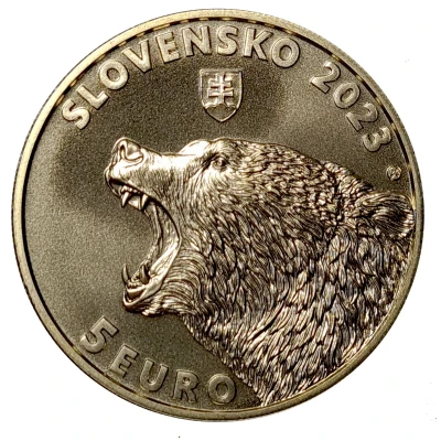 5 Euros The brown bear front