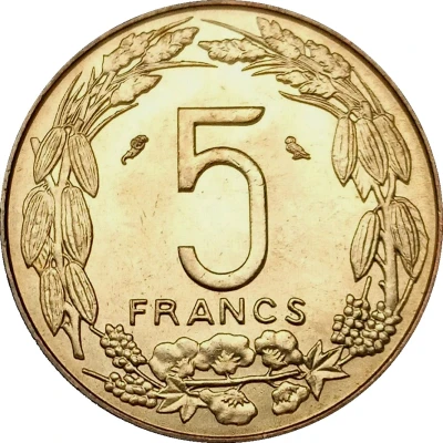 5 Francs CFA back