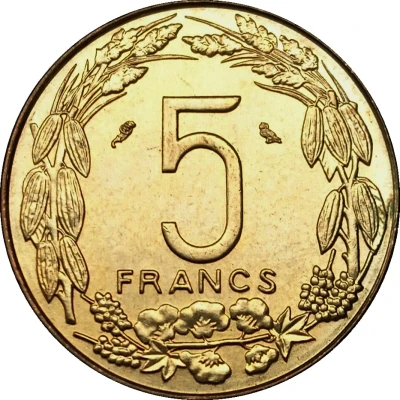 5 Francs CFA back