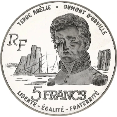 5 Francs Jules Dumont d'Urville front