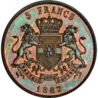 5 Francs - Léopold II Pattern strike back