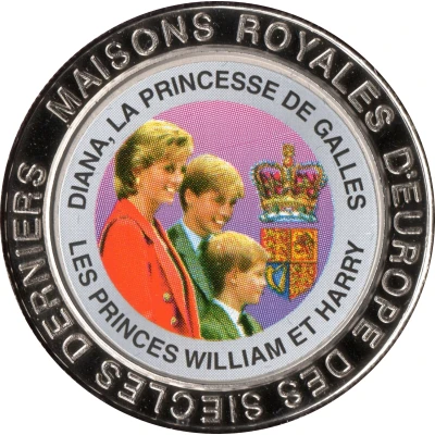 5 Francs United Kingdom - Princess Diana and Princes William and Harry back