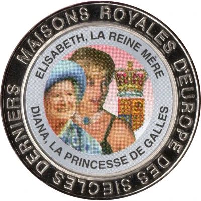 5 Francs United Kingdom - Princess Diana and Queen Elizabeth, the Queen Mother back