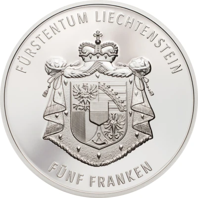 5 Franken - Anton Florian 300 Year Liechtenstein back