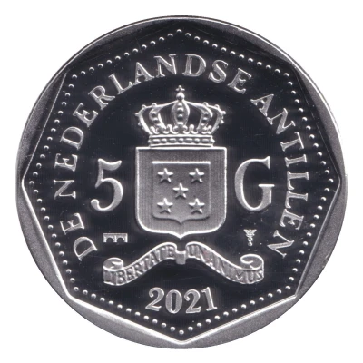 5 Gulden Red Cross Curacao front