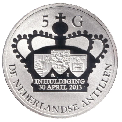 5 Gulden - Willem Alexander Accession of Throne back