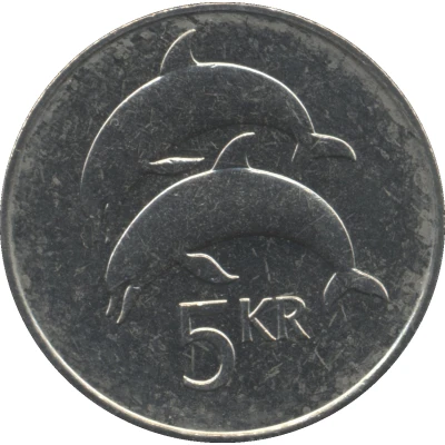 5 Krónur Non-magnetic back