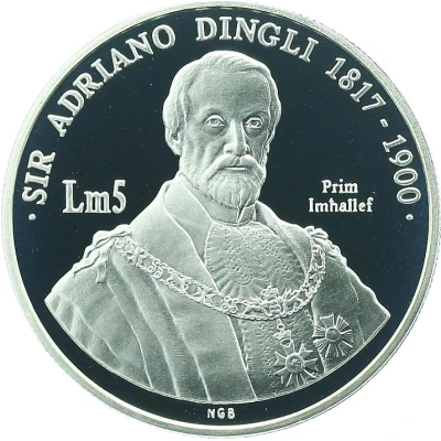5 Liri Sir Adriano Dingli back