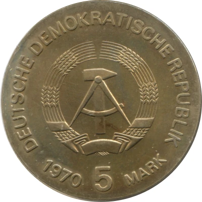 5 Mark Birth of Wilhelm C. Röntgen front