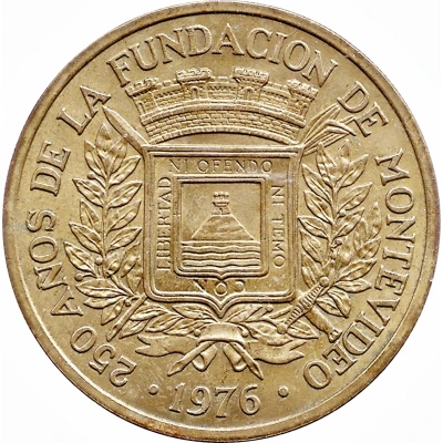 5 Nuevos Pesos Founding of Montevideo back