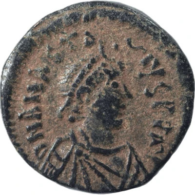 5 Nummi - Anastasius I Dicorus Constantinopolis, First Large Module Emission, No Officina Letter ND front