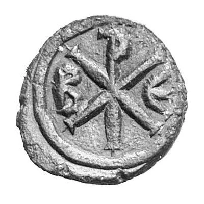 5 Nummi - Justinian I Constantinopolis; Type ☧ ND back